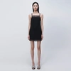 Simkhai Marlie Crochet Ring Crepe Mini Dress In Black