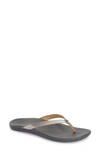 OLUKAI HO OPIO LEATHER FLIP FLOP,20290