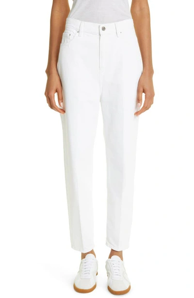 Totême Tapered Jeans In 107 Coated White