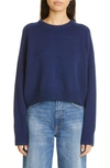 Loulou Studio Bruzzi Oversize Wool & Cashmere Sweater In Navy