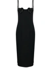 Blumarine Heart Sequin Midi Dress In Black