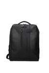 Piquadro Leather Rectangle Back Pack In  Black