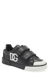 Dolce & Gabbana Logo-patch Low-top Sneakers In Black/ White