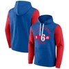 FANATICS FANATICS BRANDED ROYAL/RED PHILADELPHIA 76ERS BIG & TALL BOLD ATTACK PULLOVER HOODIE