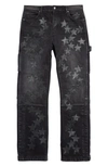 Amiri Chemist Carpenter Star-patch Jeans In Black