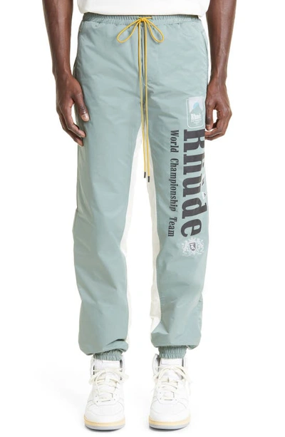 Rhude Green Mock-fly Lounge Trousers