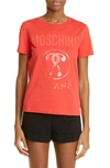 MOSCHINO DOUBLE QUESTION MARK LOGO GRAPHIC TEE