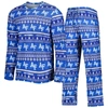 Concepts Sport Men's  Royal Air Force Falcons Swivel Long Sleeve T-shirt And Pants Sleep Set In Royal