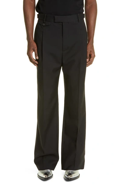 【関税込み】alexander mcqueen PANTALONE GABARDINE LANA Alexander McQueen wide-leg Trousers | Black | FARFETCH