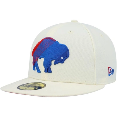 New Era Cream Buffalo Bills Chrome Dim 59fifty Fitted Hat