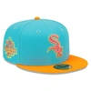 New Era Men's  Blue, Orange Chicago White Sox Vice Highlighter 59fifty Fitted Hat In Blue