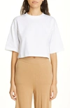 Loulou Studio Gupo Crop Supima® Cotton T-shirt In White