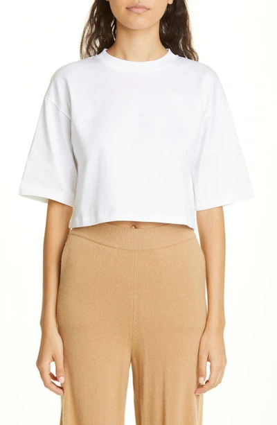 Loulou Studio Gupo Crop Supima® Cotton T-shirt In White