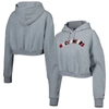 THE WILD COLLECTIVE THE WILD COLLECTIVE GRAY TAMPA BAY BUCCANEERS CROPPED PULLOVER HOODIE