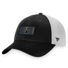 Fanatics Branded Black/white Vegas Golden Knights Authentic Pro Rink Trucker Snapback Hat In Black