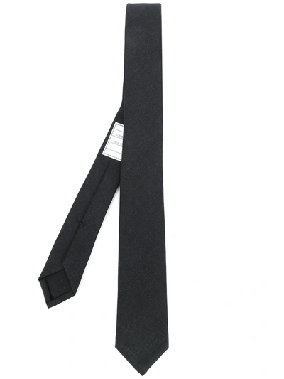 Thom Browne Super 120s Twill Necktie In Grey