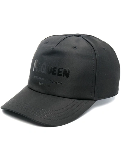 Alexander Mcqueen Logo-print Baseball Cap In Negro