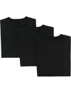 Jil Sander Confezione Da 3 T-shirt In Cotone Con Etichetta Logo In Black