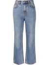 Tory Burch Straight-leg Denim Jeans In Blue