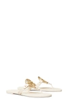 Tory Burch Miller Leather Thong Sandals In New Cream / Gold