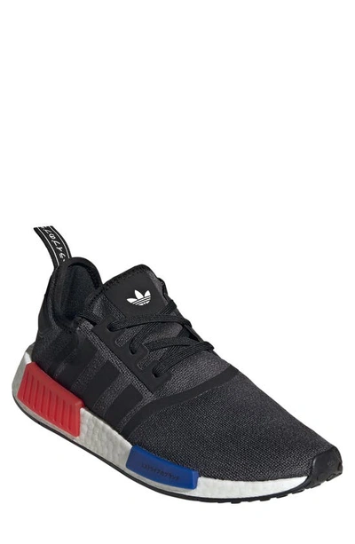 Adidas Originals Black & Gray Nmd_r1 Sneakers In Cblack_cblack_ftwwht