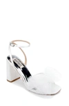 Badgley Mischka Tess Ankle Strap Sandal In Soft White