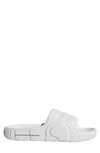 Adidas Originals Adilette Sport Slide Sandal In White/ White/ Black