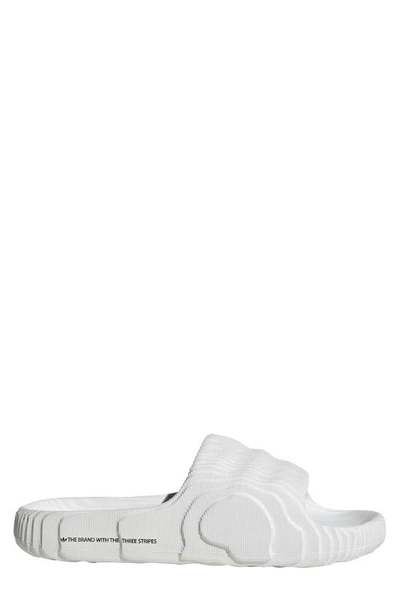Adidas Originals Adilette Sport Slide Sandal In Crystal White/crystal White/core Black