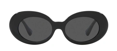 Versace Ve4426bu Gb1/87 Oval Sunglasses In Grey