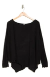 GO COUTURE GO COUTURE ASYMMETRICAL HEM DOLMAN SLEEVE SWEATER