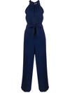 P.a.r.o.s.h Sleeveless Wide-leg Jumpsuit In Blue
