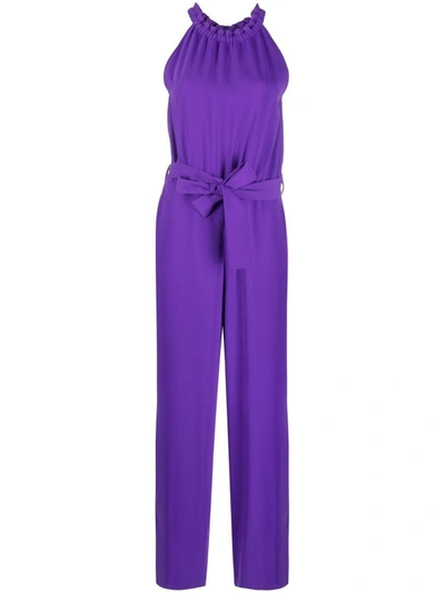 P.a.r.o.s.h Sleeveless Wide-leg Jumpsuit In Purple