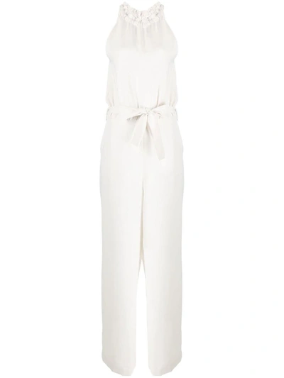 P.a.r.o.s.h. Sleeveless Wide-leg Jumpsuit In White
