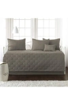 Southshore Fine Linens Brickyard Quilt Set In Dark Taupe