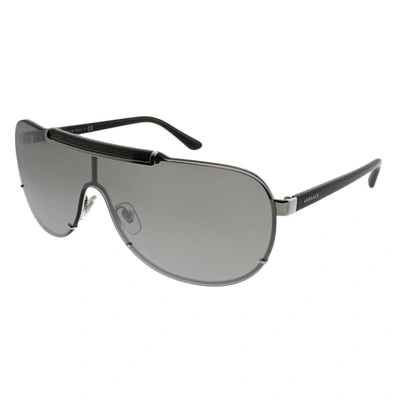 Versace Ve 2140 10006g Unisex Shield Sunglasses In Silver