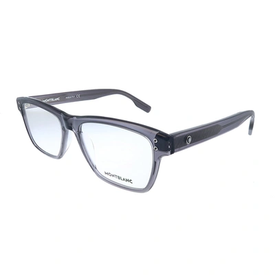 Mont Blanc Montblanc  Mb 0125o 008 55mm Unisex Rectangle Eyeglasses 55mm In Grey