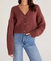 Z Supply Allegra Cardigan In Red