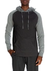 Unsimply Stitched Pullover Raglan Hoodie In Grey