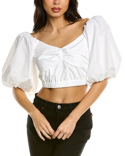 Jason Wu Ruffle T-shirt In White