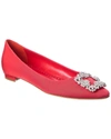 MANOLO BLAHNIK HANGISI GROSGRAIN FLAT