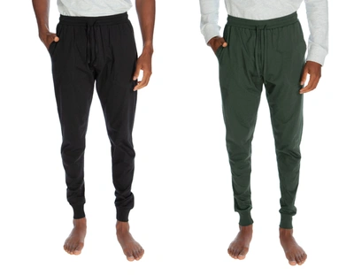 Unsimply Stitched Light Weight Soft Lounge Jogger 2 Pack In Black