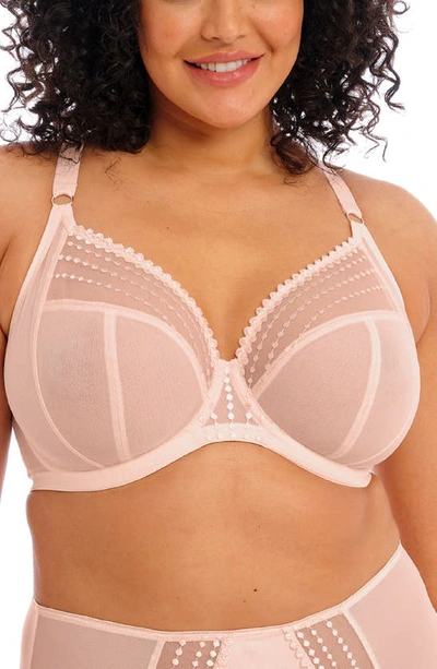 Elomi Charley Full Figure Underwire Convertible Plunge Bra In Ballet Pink