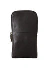 Dolce & Gabbana Black Leather Men Purse Double Belt Strap Bracelet Bag In Black