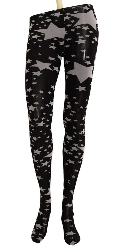 Dolce & Gabbana Star-printed Nylon Leggings In Black