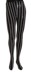 DOLCE & GABBANA DOLCE & GABBANA BLACK WHITE STRIPED TIGHTS WOMEN'S STOCKINGS