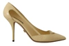 DOLCE & GABBANA DOLCE & GABBANA YELLOW EXOTIC LEATHER STILETTO HEEL PUMPS WOMEN'S SHOES