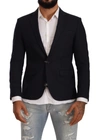 DOMENICO TAGLIENTE DOMENICO TAGLIENTE BLACK SINGLE BREASTED ONE BUTTON SUIT MEN'S JACKET