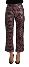 HOUSE OF HOLLAND HOUSE OF HOLLAND MULTICOLOR FLORAL JACQUARD FLARED CROPPED WOMEN'S PANTS