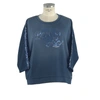 IMPERFECT IMPERFECT BLUE COTTON WOMEN'S SWEATER