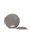 Pompei Donatella Gray Leather Crossbody Bag In Gray